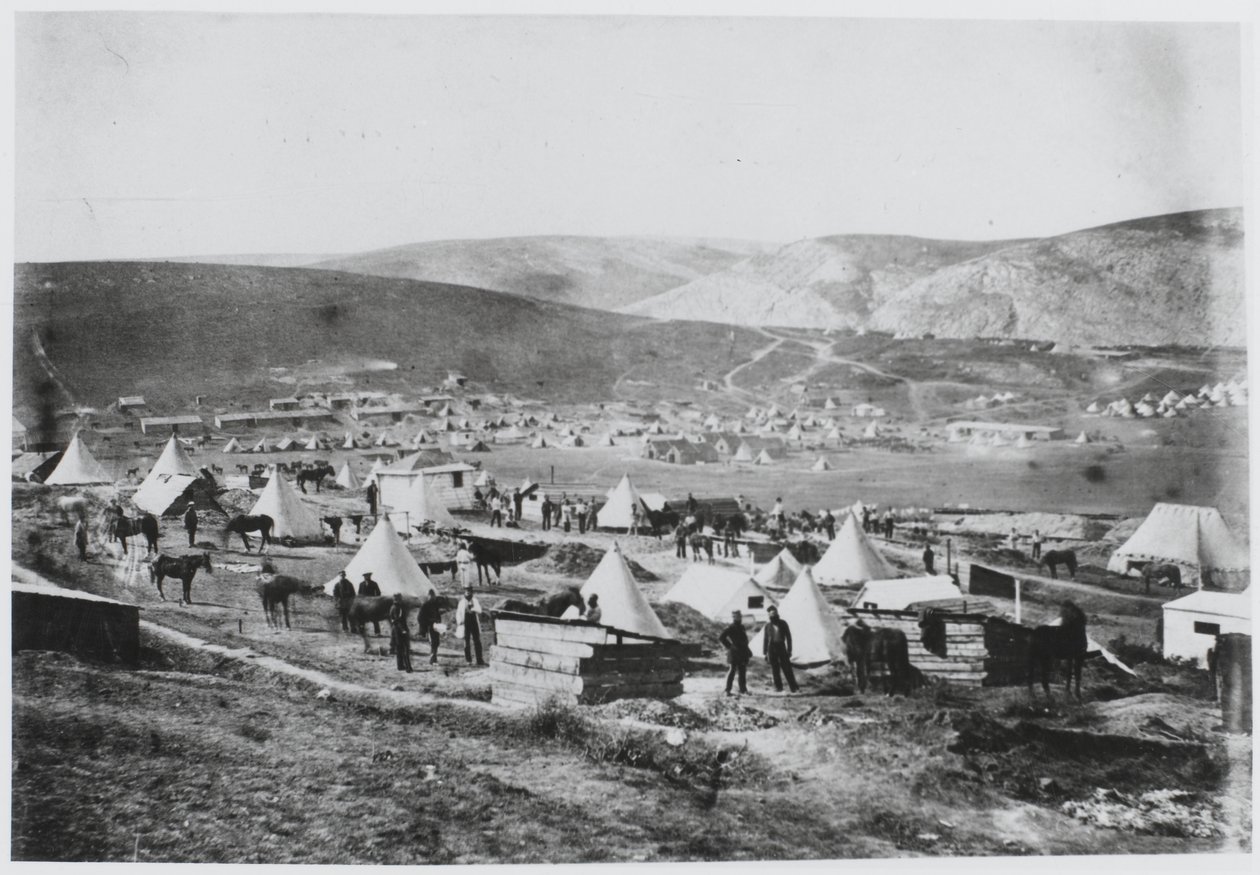 Obóz 4. Dragonów (Własne Światło Królowej) autorstwa Roger Fenton