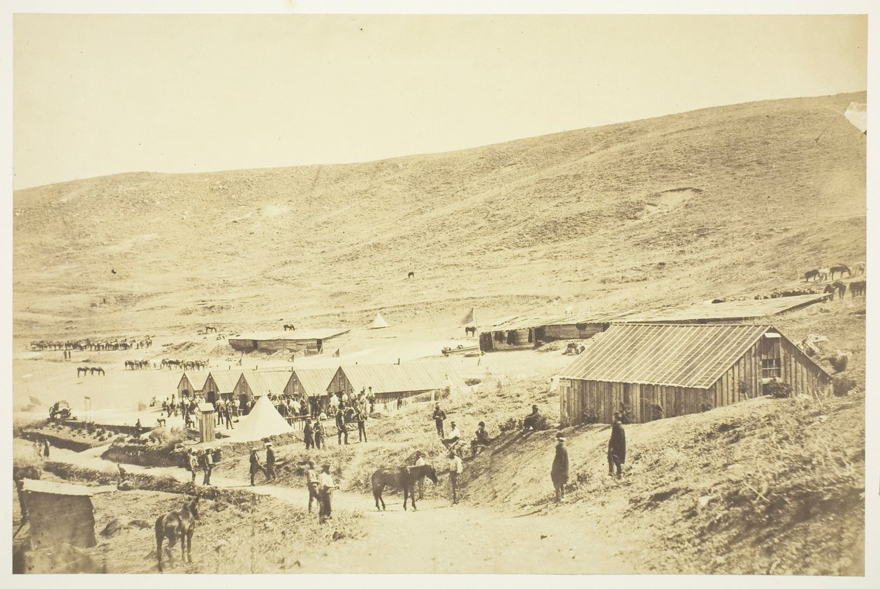 Obóz 4. Lekkich Dragonów autorstwa Roger Fenton
