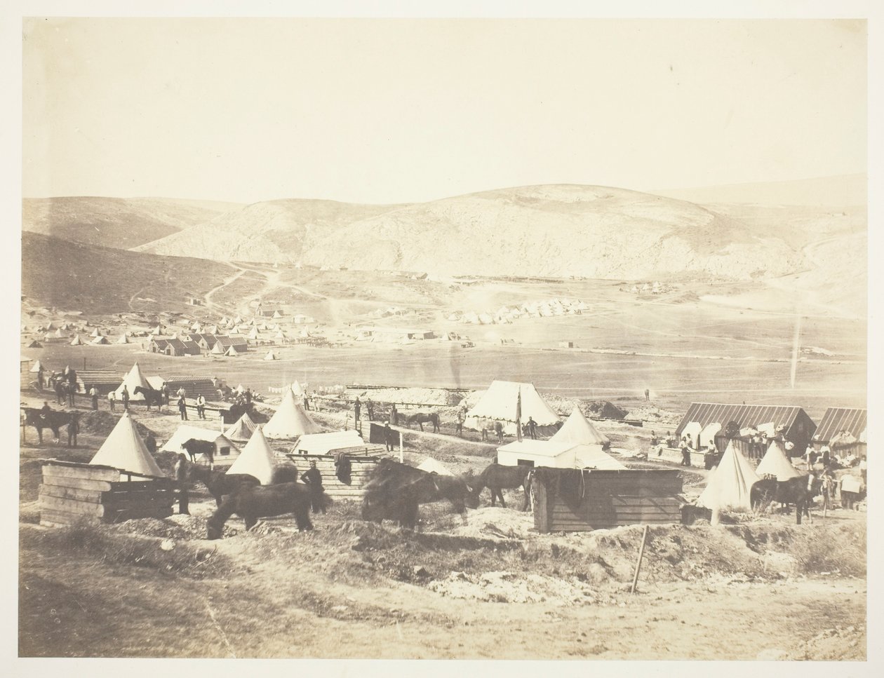 Obóz 5 Gwardii Dragonów autorstwa Roger Fenton