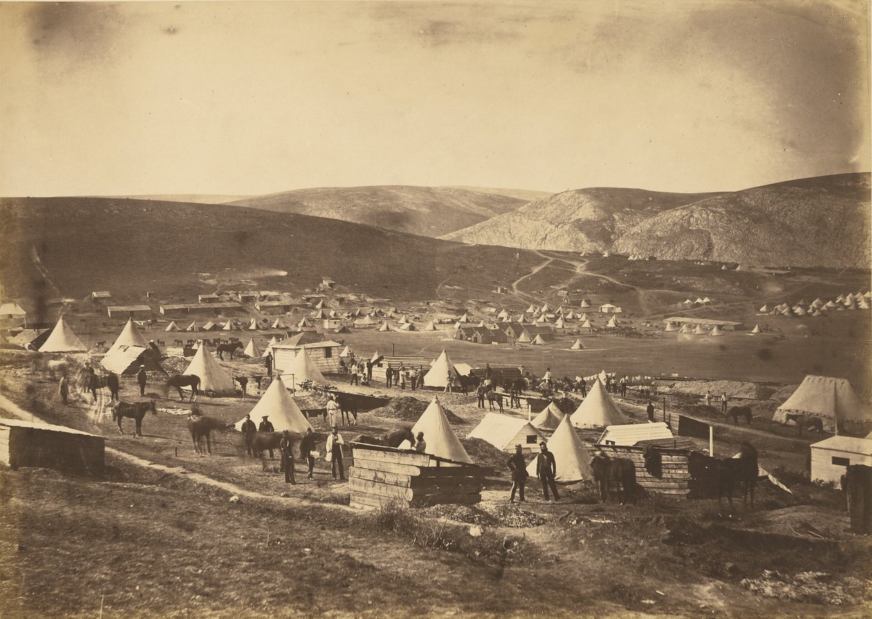 Obóz 5. Pułku Gwardii Dragonów autorstwa Roger Fenton