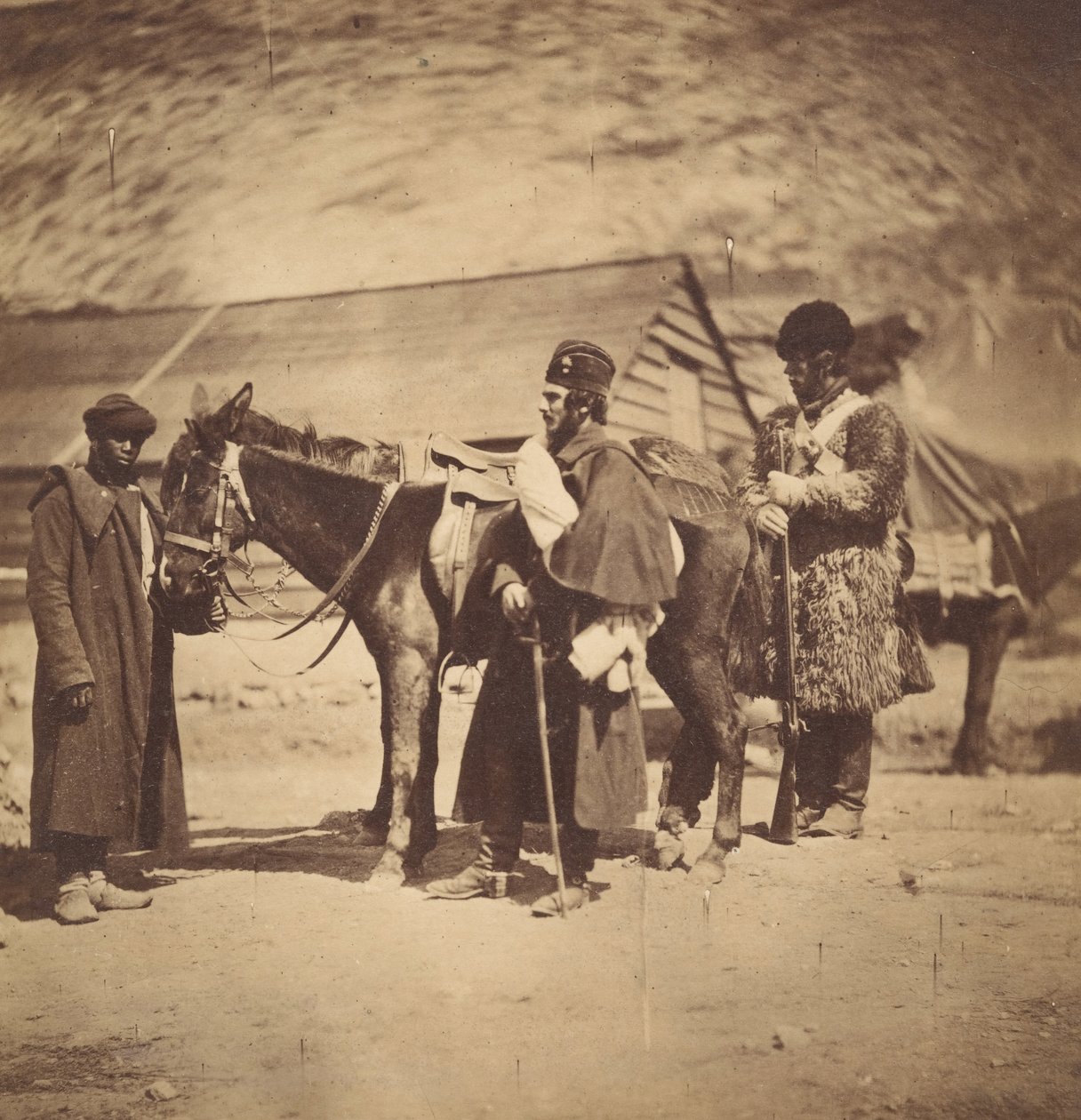 Kapitan Burnaby z Gwardii Grenadierów, 1855. autorstwa Roger Fenton