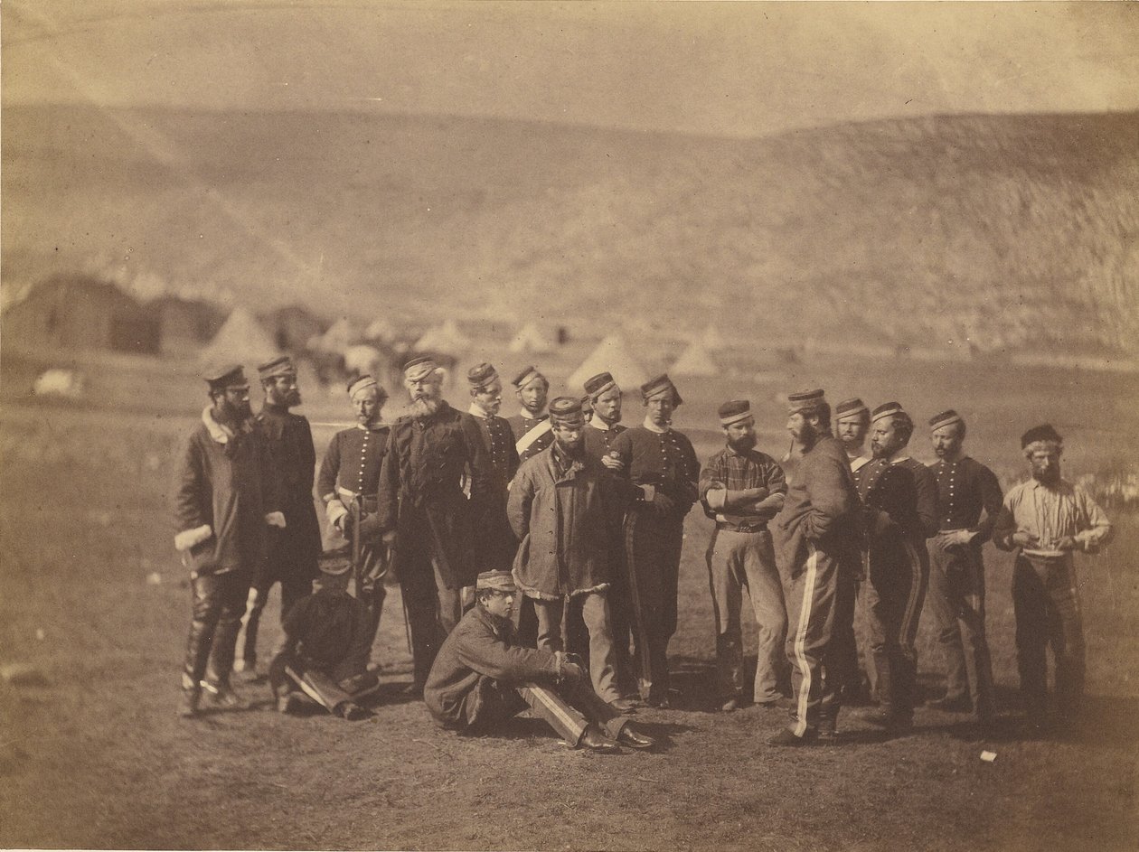 Pułkownik Doherty, oficerowie i żołnierze. 13. Lekki Pułk Dragonów. autorstwa Roger Fenton