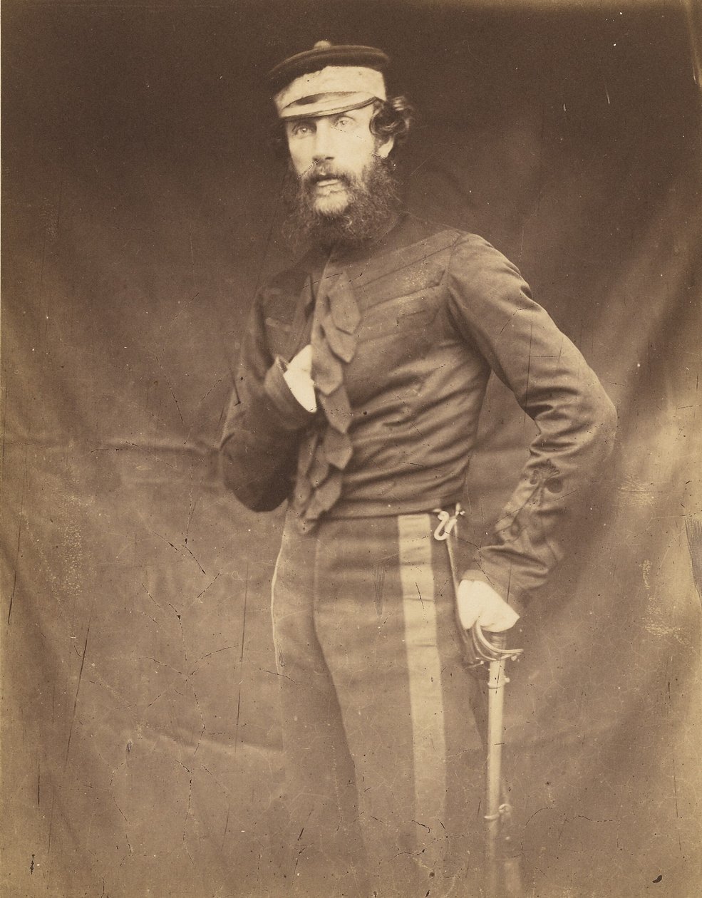 Pułkownik Harding, dowódca pod Bałakławą autorstwa Roger Fenton