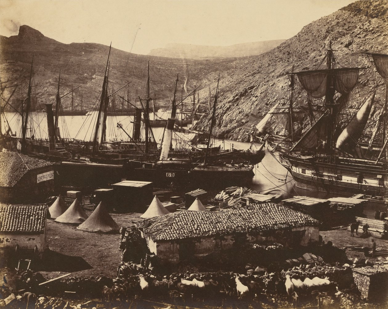 Zatoka Kozacka, Bałakława autorstwa Roger Fenton
