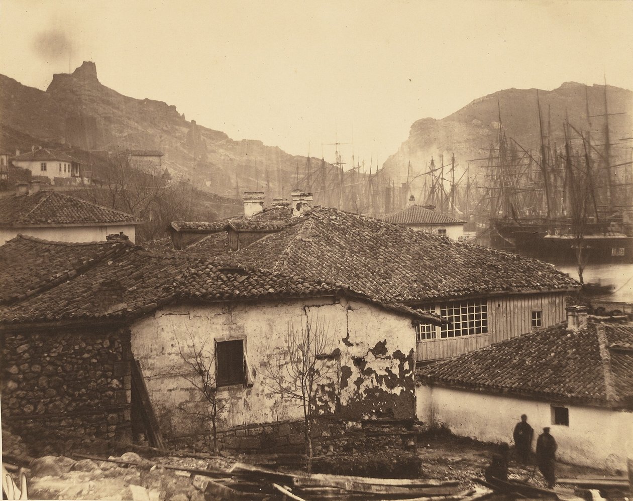 Chaty w Bałakławie autorstwa Roger Fenton