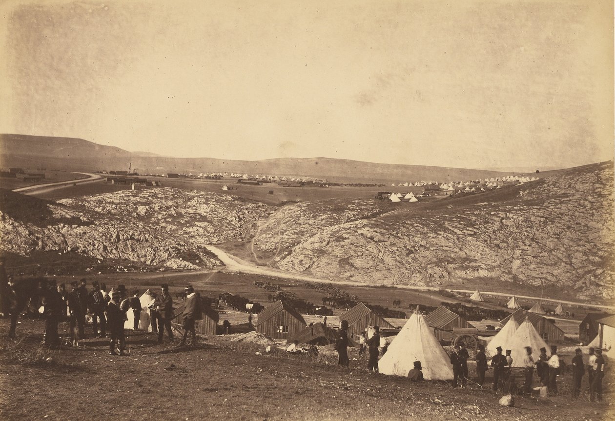Obóz artylerii konnej autorstwa Roger Fenton