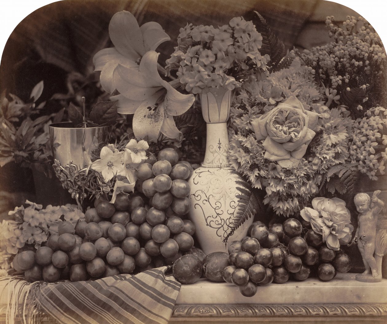 Owoce i kwiaty, 1860 (zdjęcie) autorstwa Roger Fenton