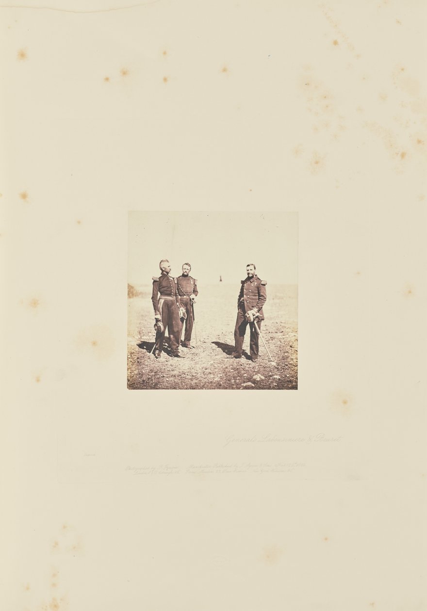 Generał Labousiniere i generał Bevret. autorstwa Roger Fenton
