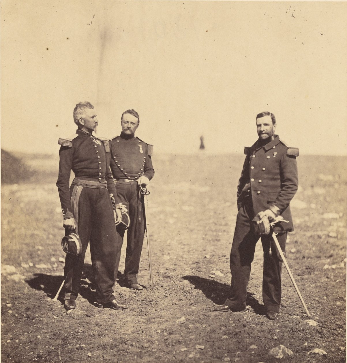 Generałowie Labousinière i Beuret. autorstwa Roger Fenton