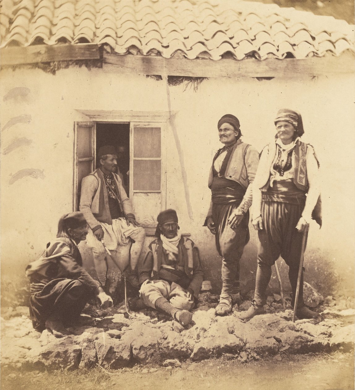 Grupa Czarnogórców. autorstwa Roger Fenton