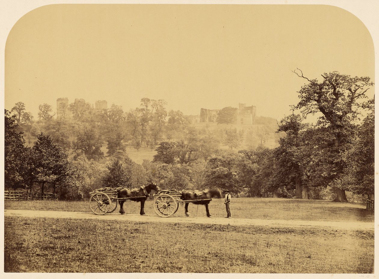 Hardwick Hall, widok z parku autorstwa Roger Fenton