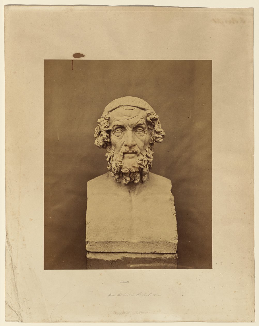 Homer, według popiersia w British Museum autorstwa Roger Fenton