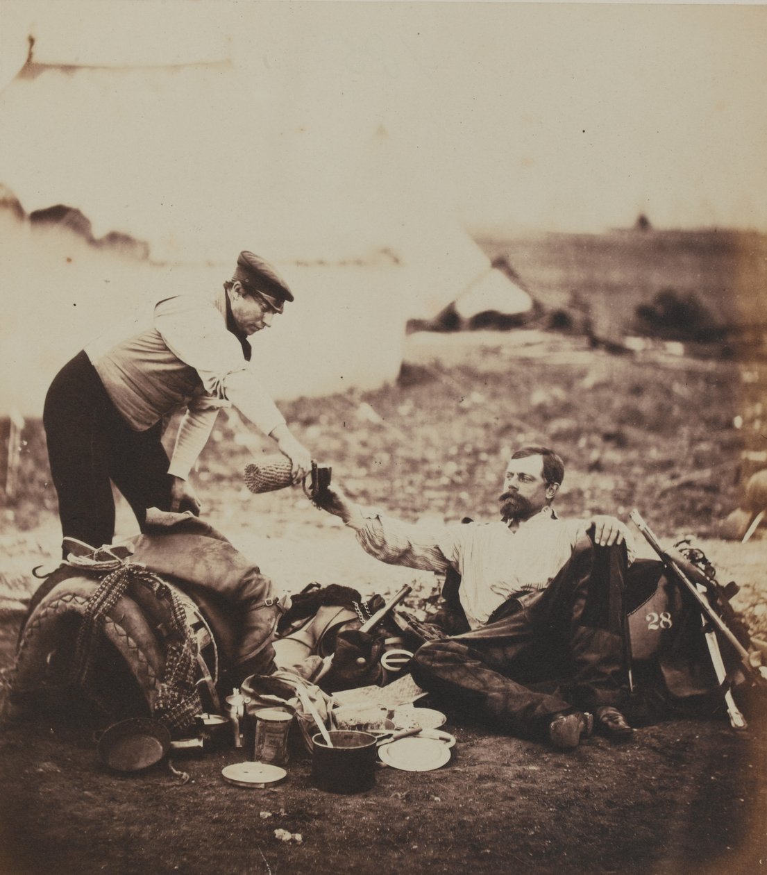 Podpułkownik Edmund Hallewell, 28 pułk piechoty (The North Gloucestershire), z albumu 52 fotografii związanych z wojną krymską autorstwa Roger Fenton