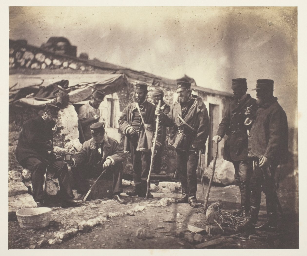 Podpułkownik Shadforth i oficerowie 57. pułku autorstwa Roger Fenton