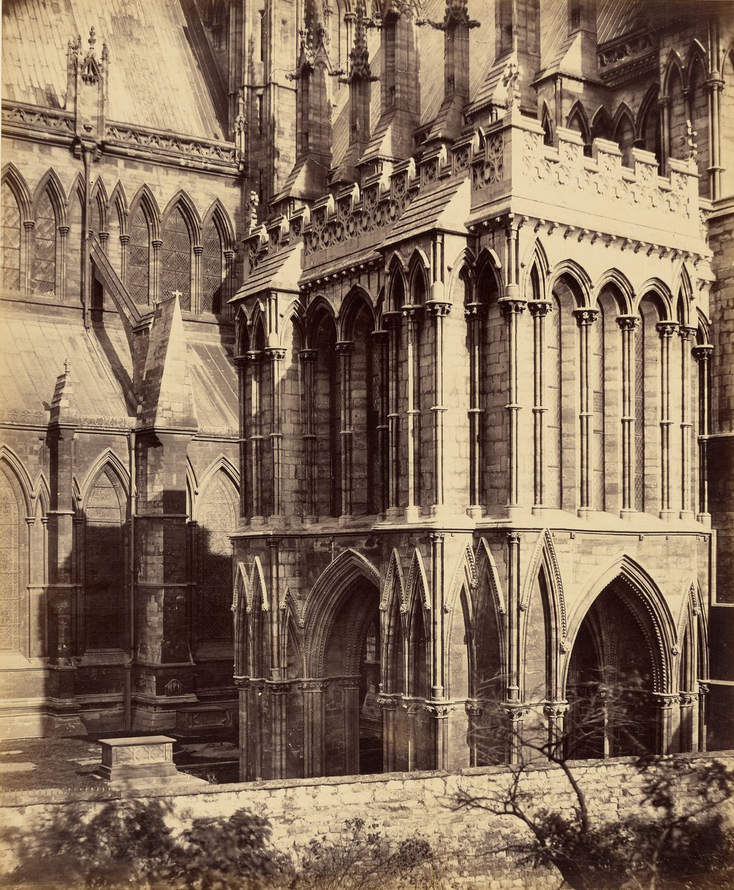 Katedra w Lincoln, kruchta Galilei autorstwa Roger Fenton