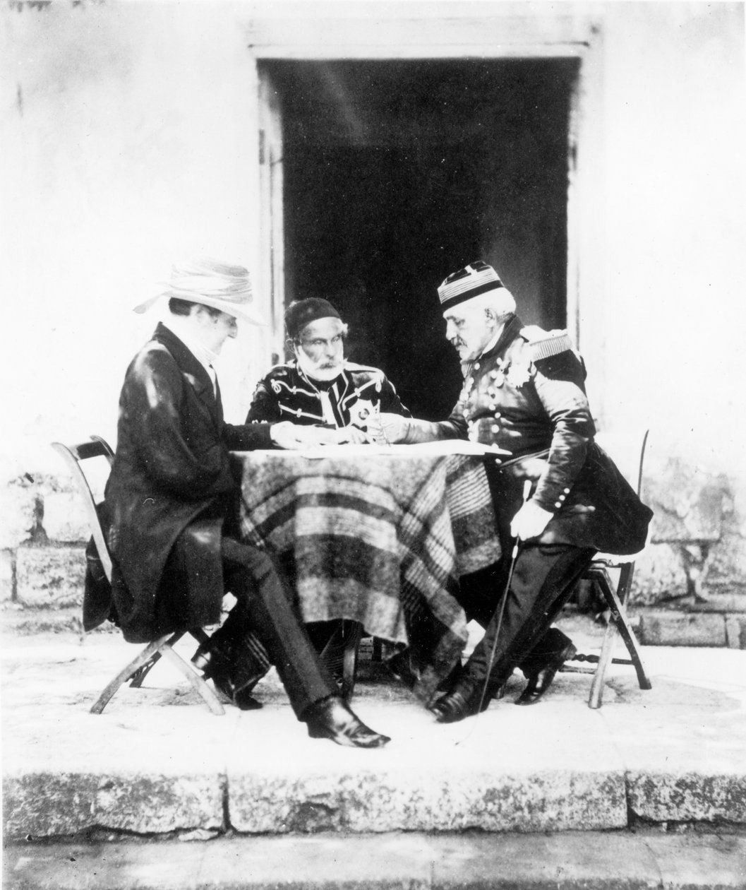 Lord Raglan, Omar Pasza i generał Pelissier, Krym autorstwa Roger Fenton