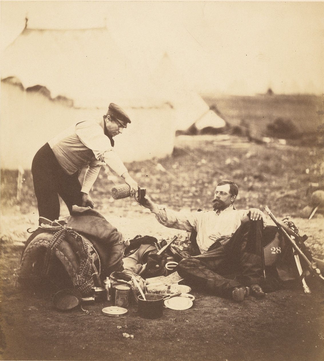 Podpułkownik Hallewell, jego dzień pracy dobiegł końca. autorstwa Roger Fenton