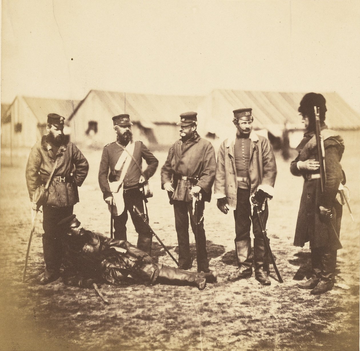Podpułkownik Munro i oficerowie 39. pułku autorstwa Roger Fenton