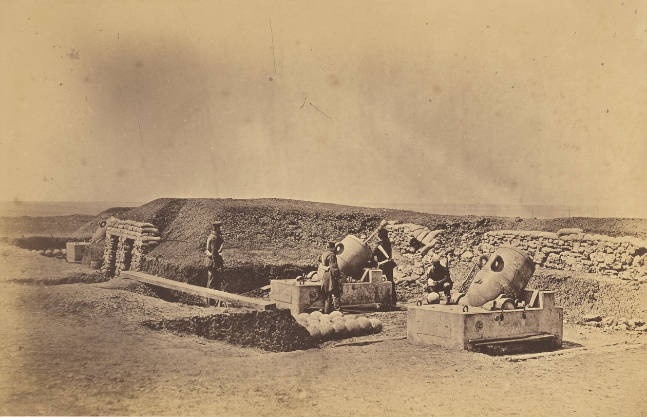 Baterie moździerzy przed Picquet House, lekka dywizja autorstwa Roger Fenton