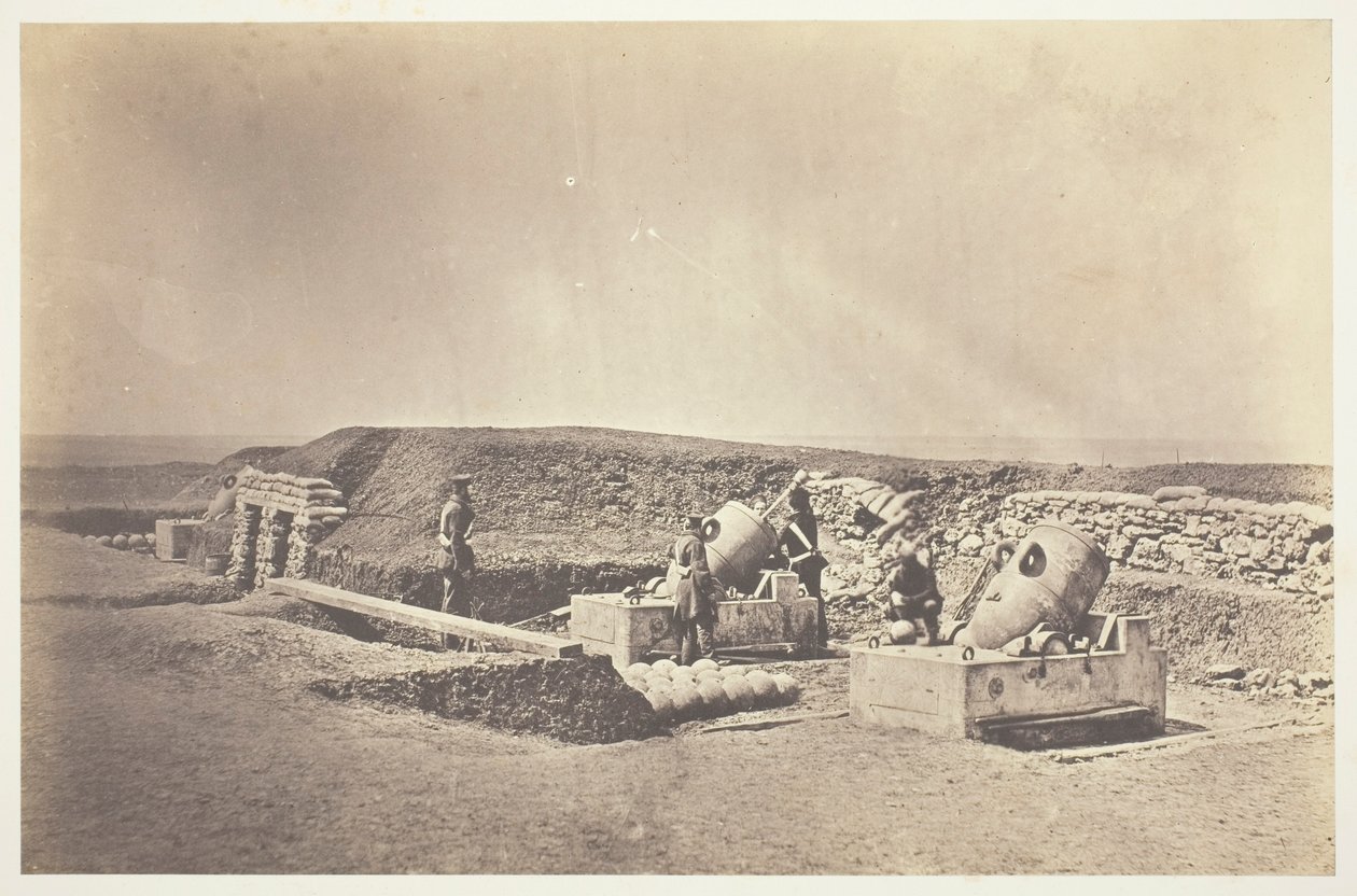 Baterie moździerzy przed Picquet House, Dywizja Lekka autorstwa Roger Fenton