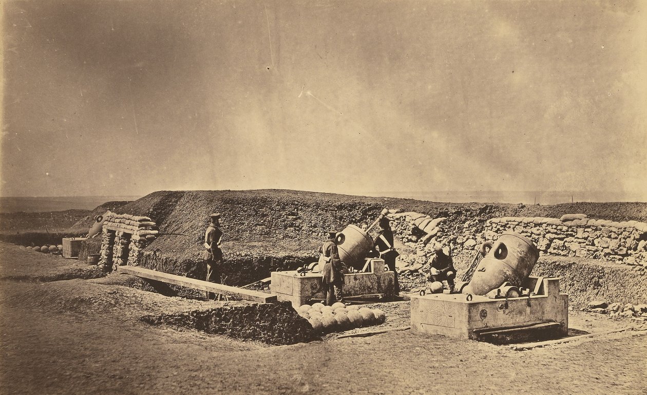 Baterie moździerzy przed Picquet House, Lekka Dywizja autorstwa Roger Fenton