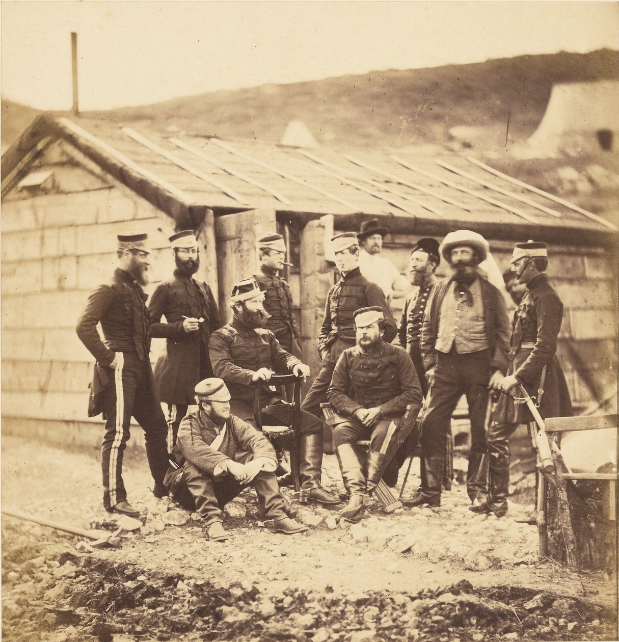 Oficerowie 4. Pułku Lekkich Dragonów. autorstwa Roger Fenton