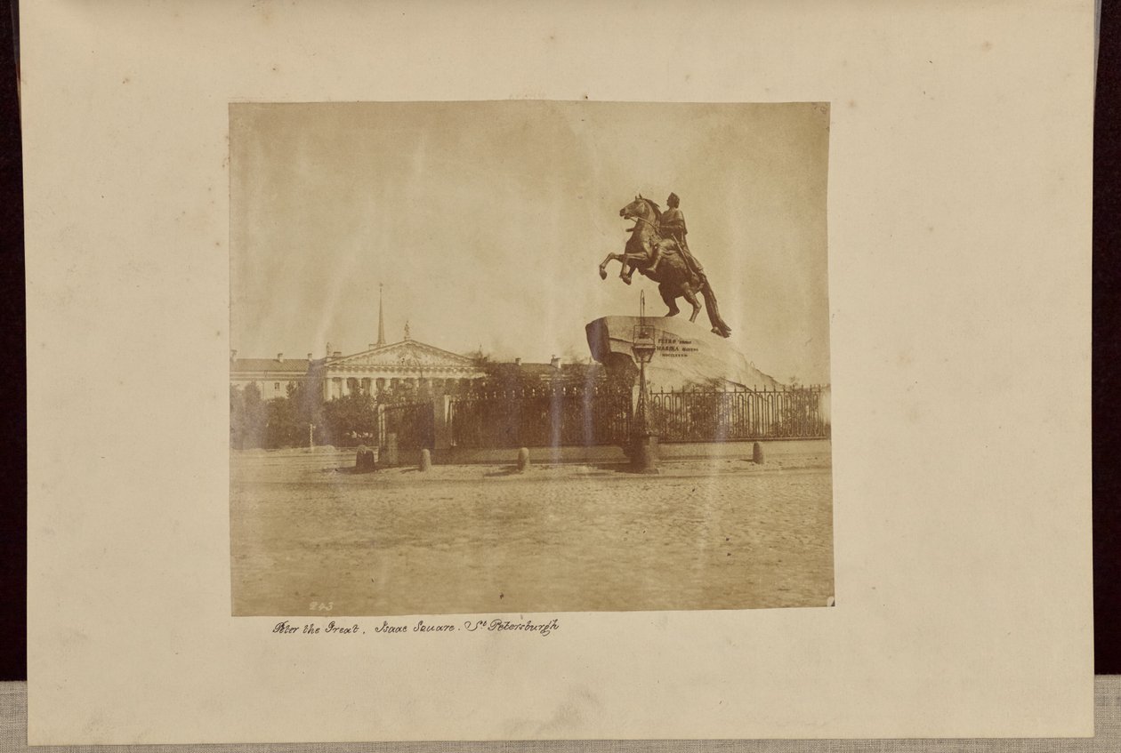 Piotr Wielki, Plac Izaaka, Petersburg [sic] autorstwa Roger Fenton