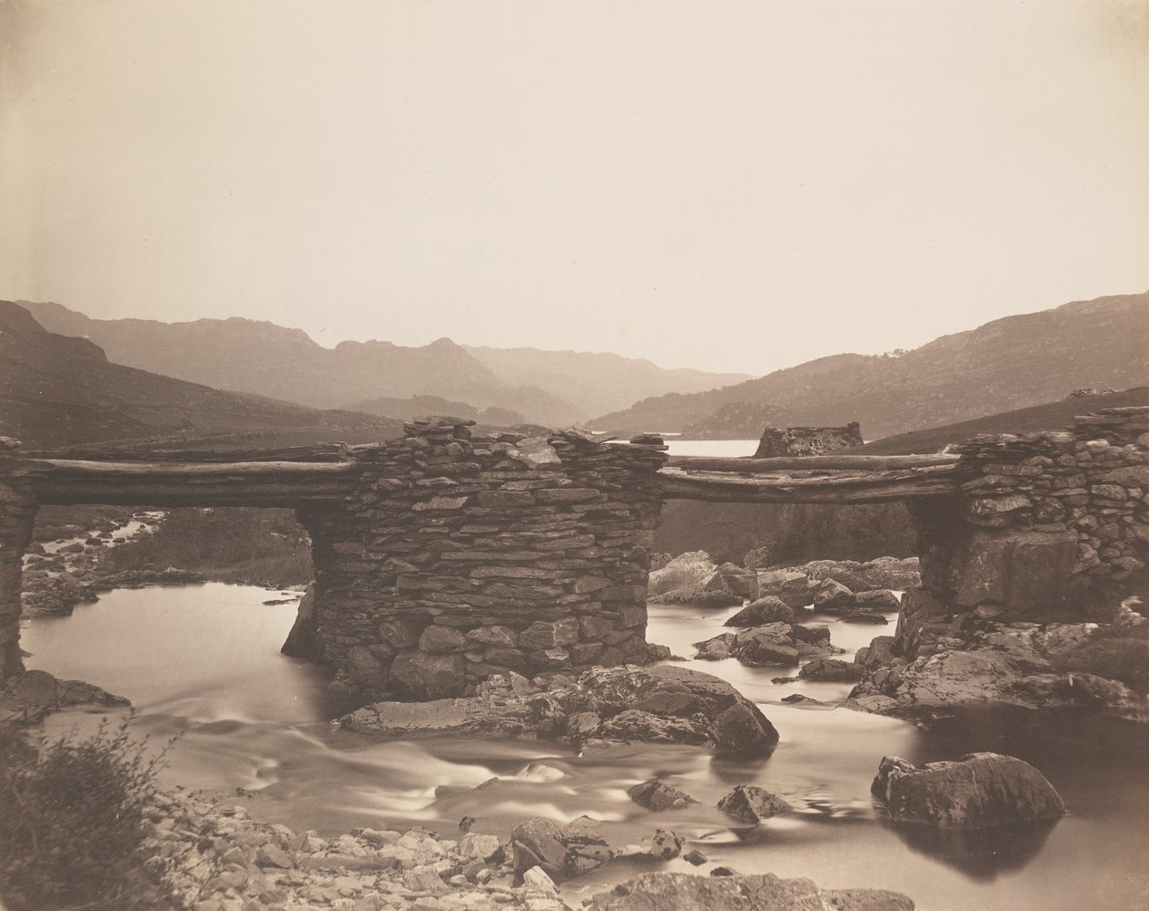 Pont-y-Pant nad Lledr, widok z góry autorstwa Roger Fenton