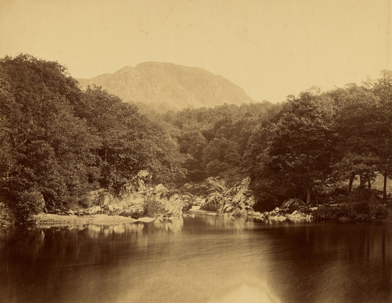 Jezioro Llyn Glas nad rzeką Conway autorstwa Roger Fenton