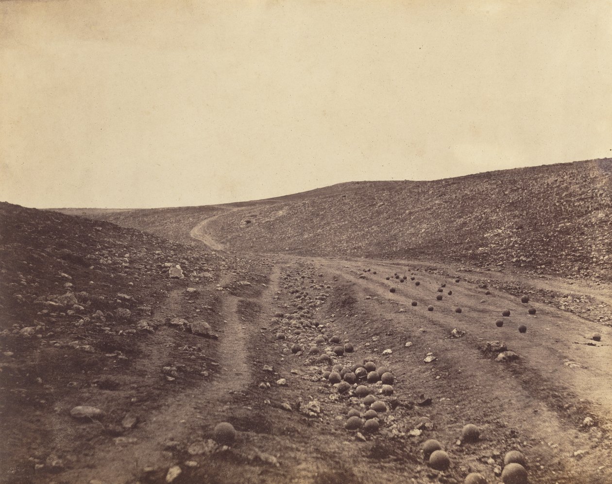 Dolina cienia śmierci autorstwa Roger Fenton