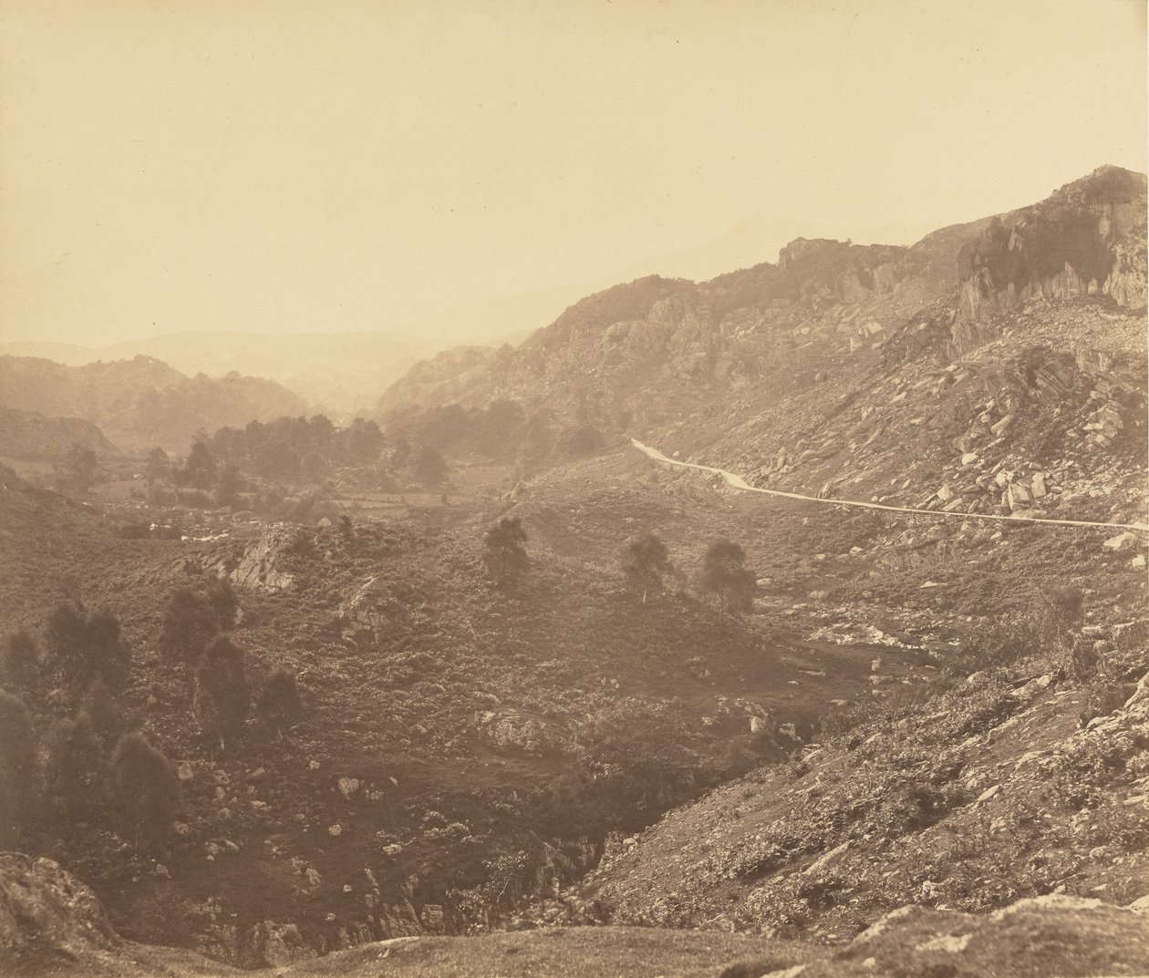 Widok w Dolwyddellan: popołudnie. autorstwa Roger Fenton