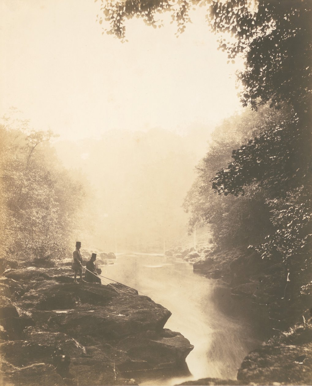 Wharfe and Pool, Under the Strid, 1854. autorstwa Roger Fenton