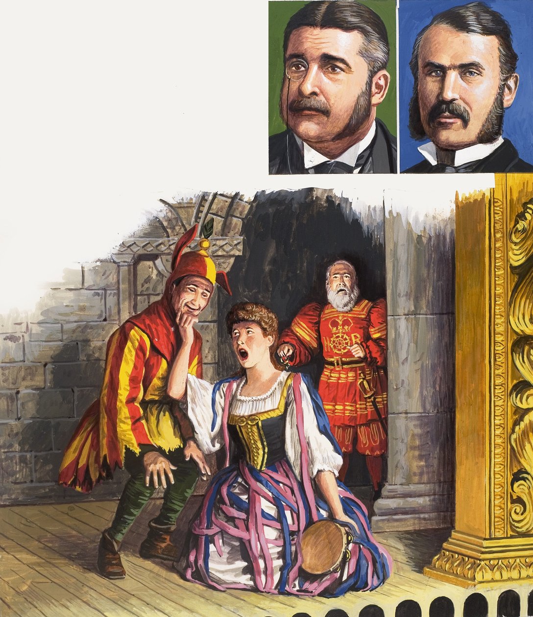 Gilbert i Sullivan autorstwa Roger Payne