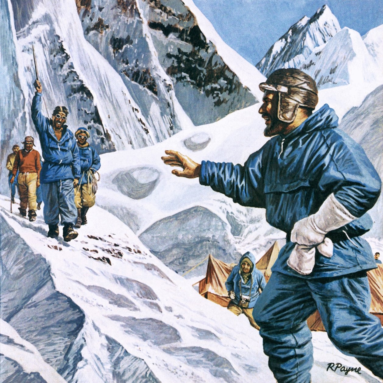 Wiadomość o zdobyciu Everestu obiegła cały świat autorstwa Roger Payne