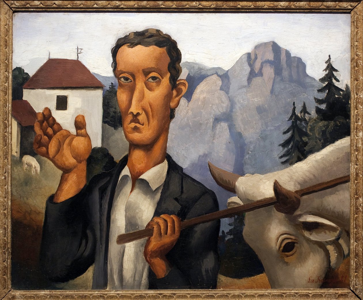 Jeleń. Obraz Roger de La Fresnaye (1885-1925), olej na drewnie autorstwa Roger de La Fresnaye