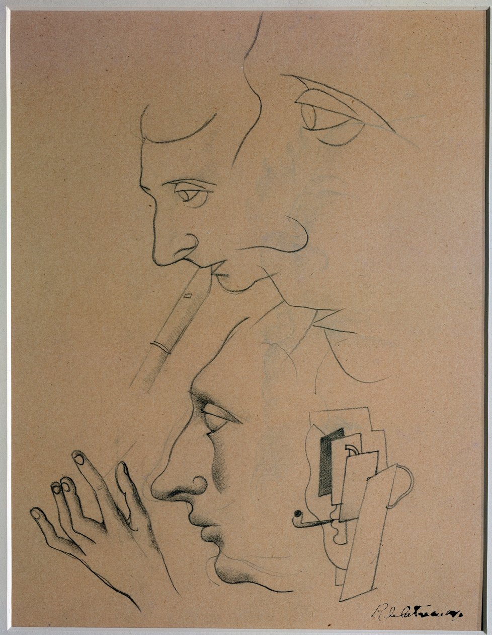 Muzyk (Rysunek, XX w.) autorstwa Roger de La Fresnaye