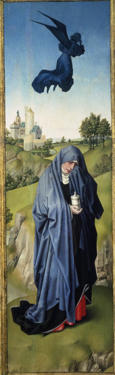 Maria Magdalena, Tryptyk Ukrzyżowania, ok.1445 autorstwa Rogier van der Weyden
