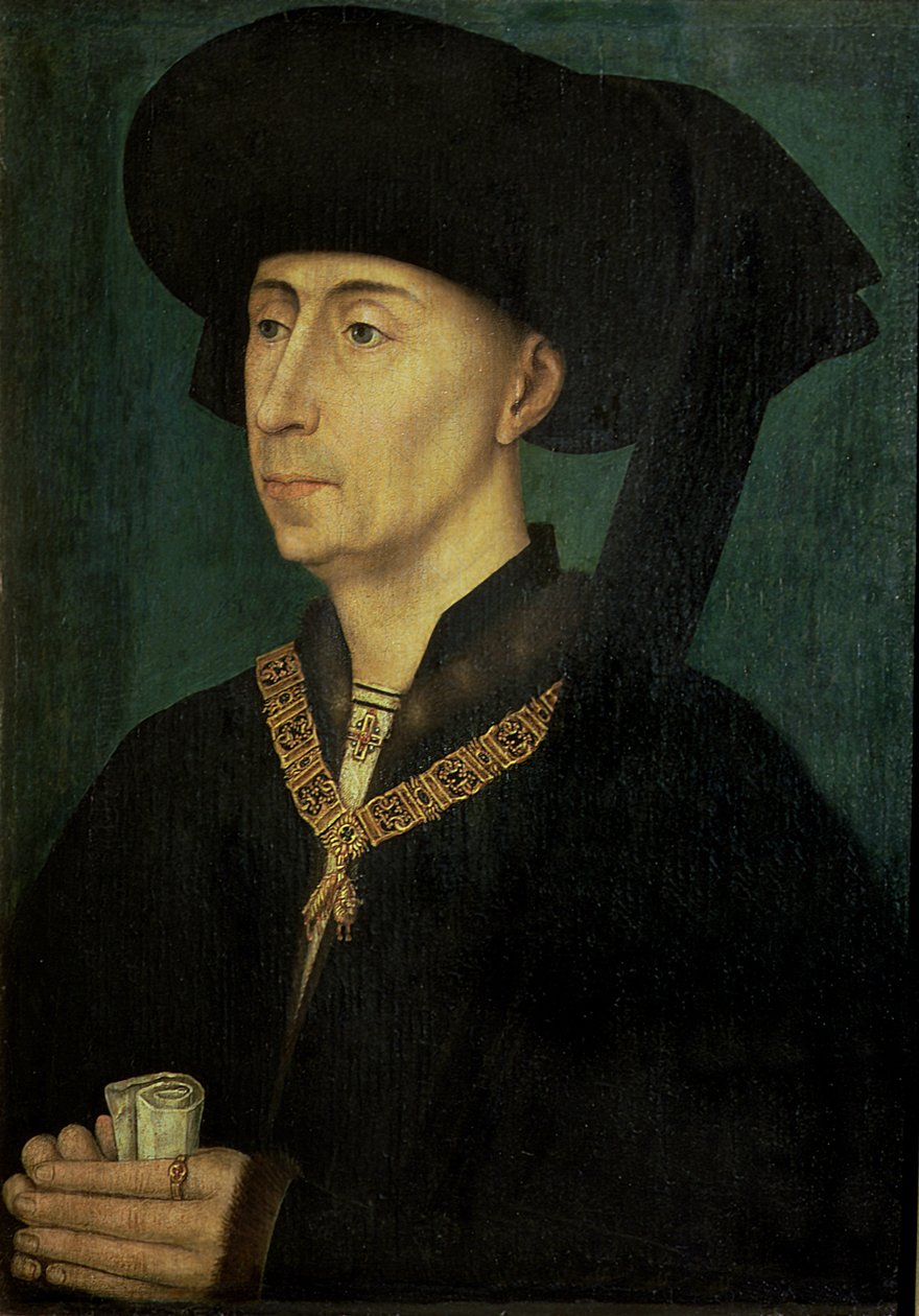 Portret Filipa Dobrego (1396-1467) księcia Burgundii autorstwa Rogier van der Weyden
