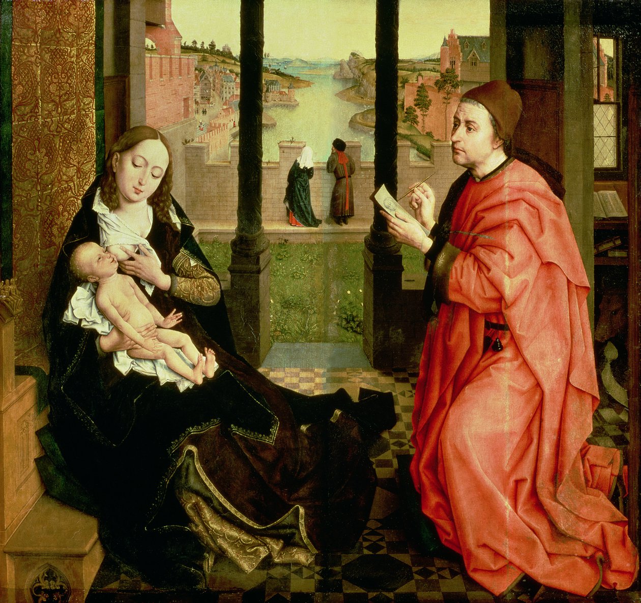 Św. Łukasz rysujący portret Dziewicy autorstwa Rogier van der Weyden