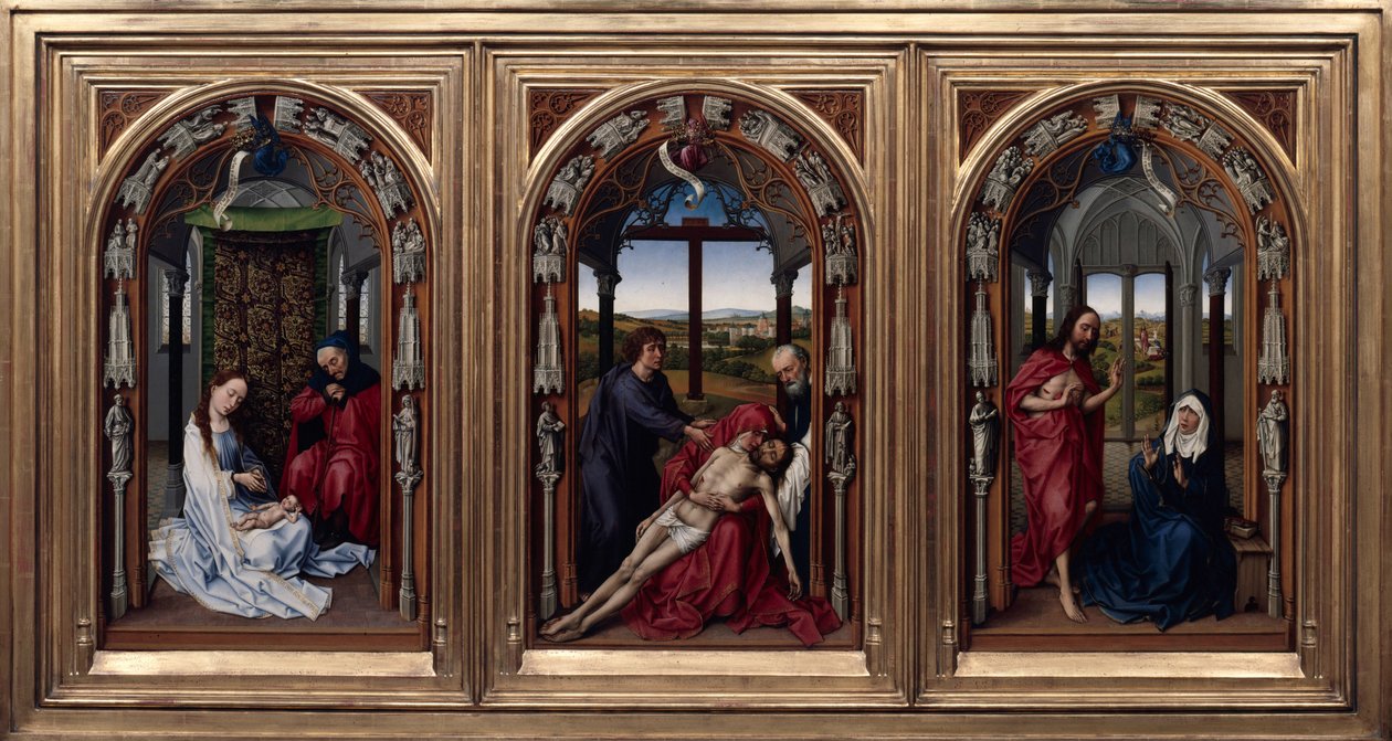 Ołtarz Matki Bożej (Ołtarz Miraflores) autorstwa Rogier van der Weyden