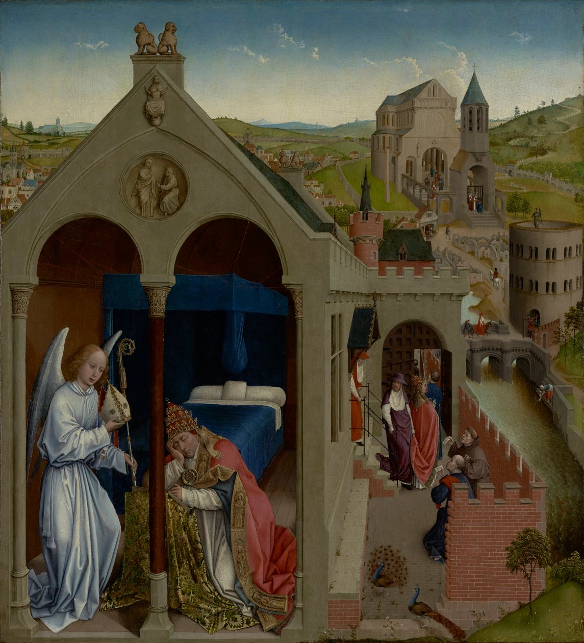 Sen papieża Sergiusza, ok.1430 autorstwa Rogier van der Weyden