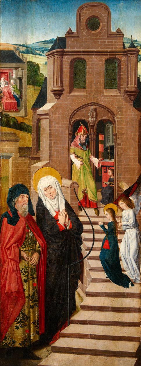 Dzieciństwo Maryi, prawe skrzydło Tryptyku Westona, ok. 1480 autorstwa Rogier van der Weyden