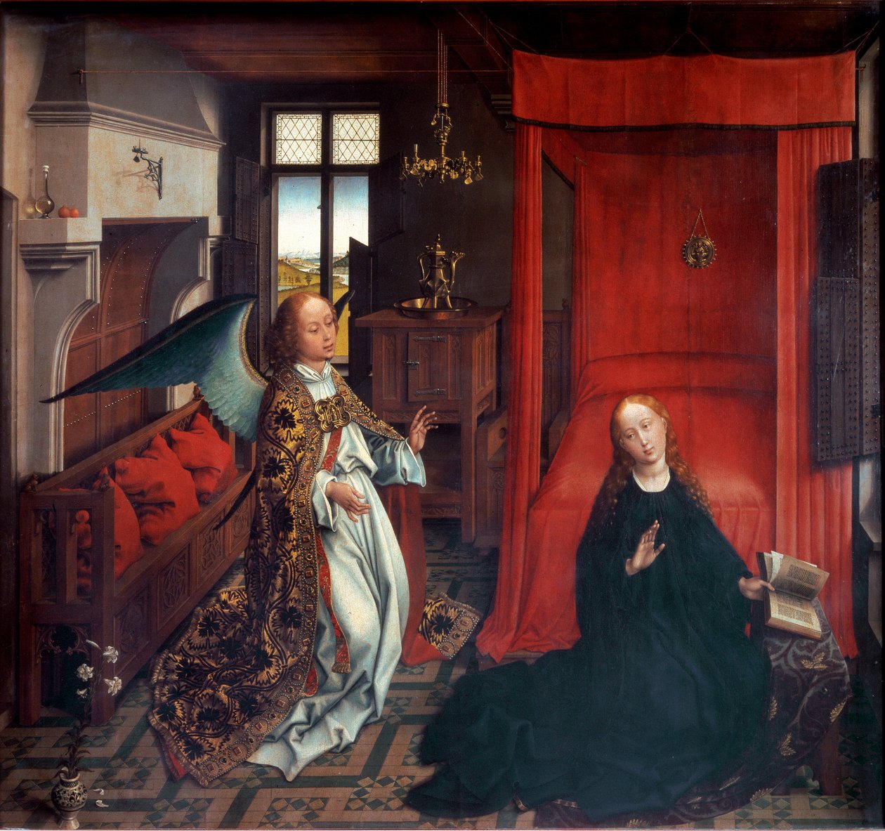 zwiastowanie autorstwa Rogier van der (workshop of) Weyden
