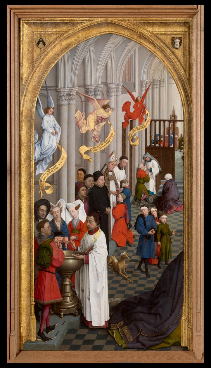Chrzest, bierzmowanie i spowiedź autorstwa Rogier van der Weyden