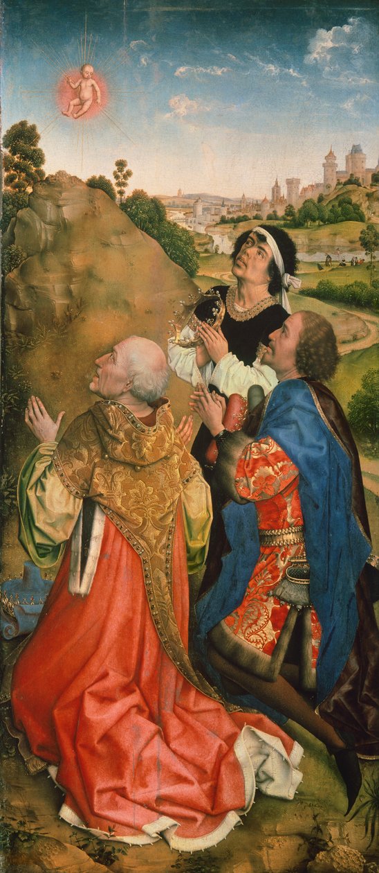 Ołtarz Bladelina autorstwa Rogiera van der Weydena (1399-1464), detal autorstwa Rogier van der Weyden