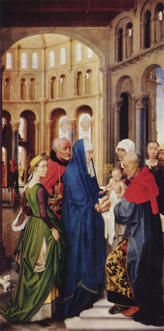 Columba-Altar: Darbringung im Tempel autorstwa Rogier van der Weyden