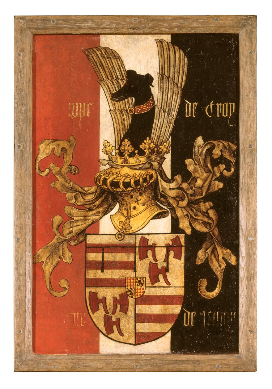 Herb rodziny de Croy (olej na desce) (para do 471140) autorstwa Rogier van der Weyden