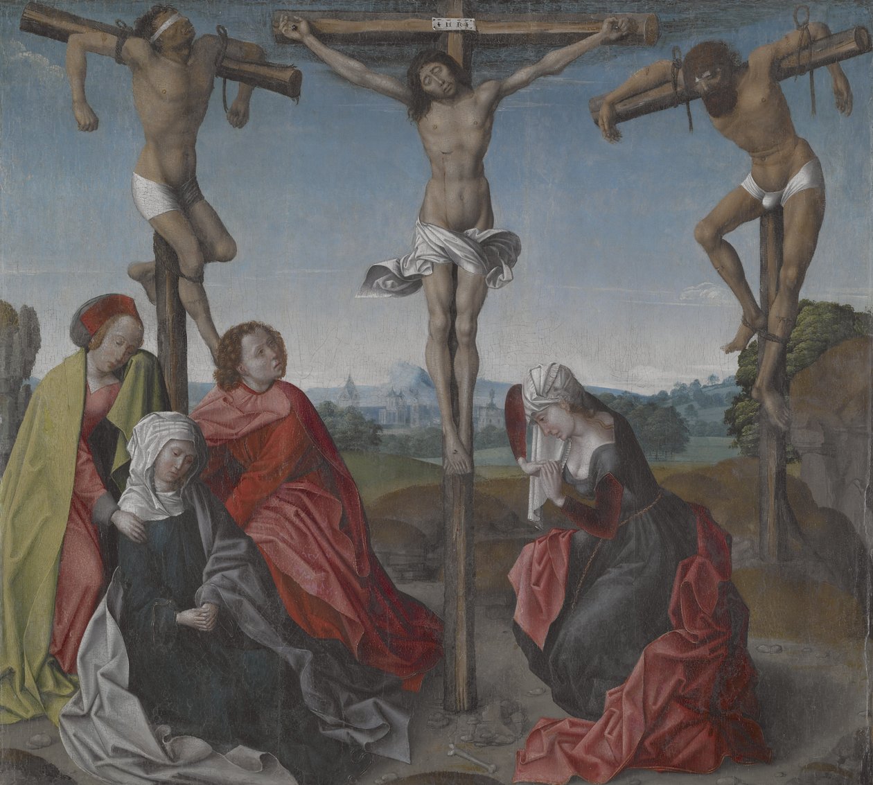 Ukrzyżowanie, ok. 1500 r. (olej na płótnie) autorstwa Rogier van der Weyden