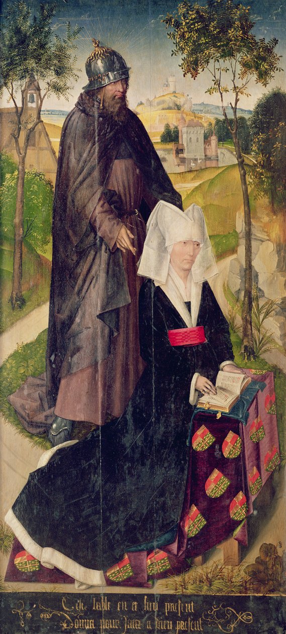 Guillemette de Montagu ze św. Guillaume, 1460-66 (panel malowany) autorstwa Rogier van der Weyden