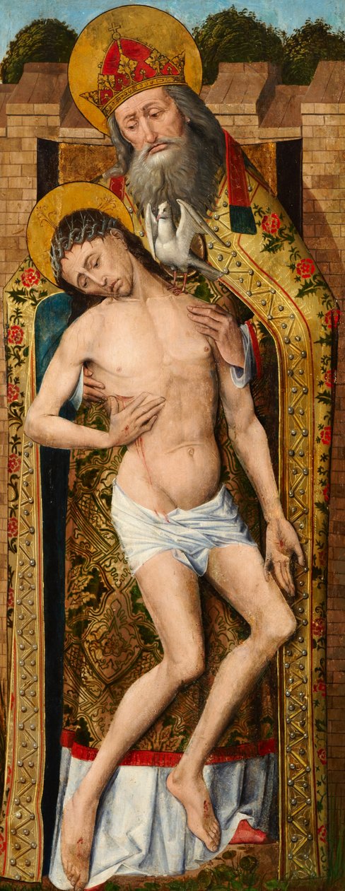 Trójca Święta, panel zewnętrzny Tryptyku Westona, ok. 1480 autorstwa Rogier van der Weyden